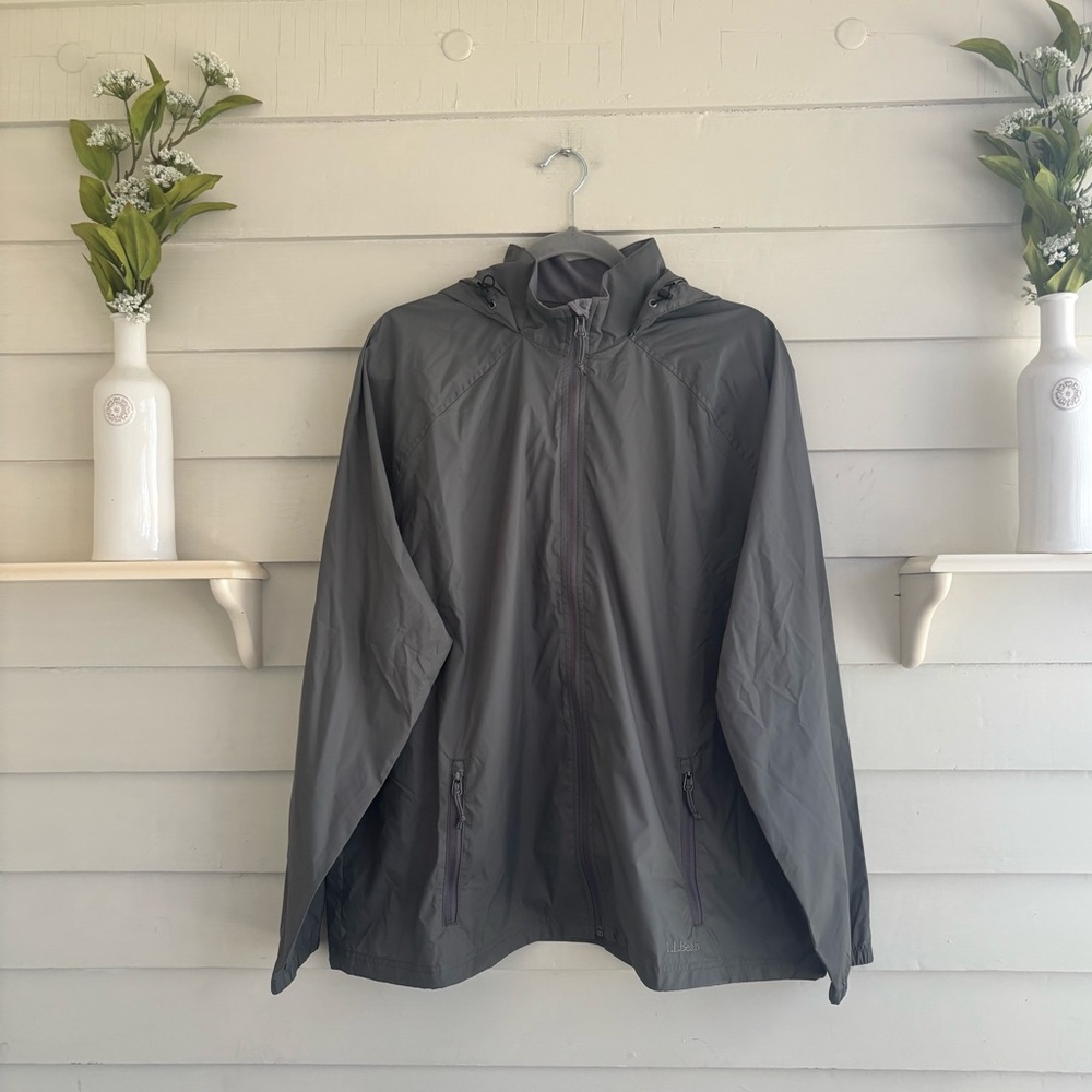 L.L. Bean Women’s Casco Bay Windbreaker Graphite Size 2X NWT